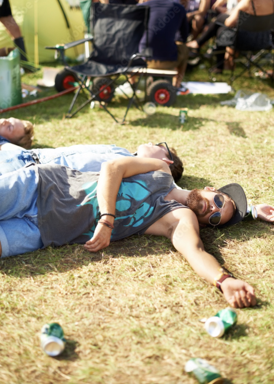 passed out at festival - Adobe